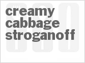 recipe for creamy cabbage stroganoff