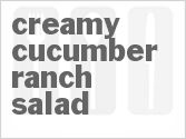 recipe for creamy cucumber ranch salad
