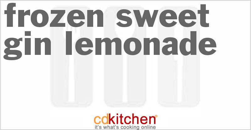 Frozen Sweet Gin Lemonade - CDKitchen.com