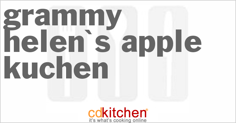Grammy Helen's Apple Kuchen - CDKitchen.com