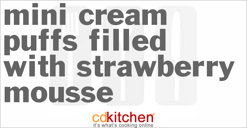 Mini Cream Puffs Filled With Strawberry Mousse - CDKitchen.com