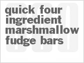 recipe for quick four-ingredient marshmallow fudge bars