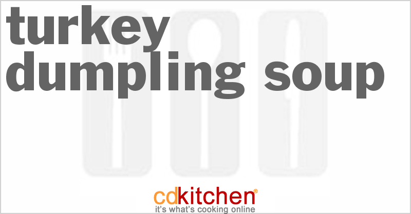 Turkey Dumpling Soup - CDKitchen.com