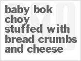 Baby Bok Choy Stuffed With Bread Crumbs And Cheese