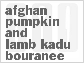 recipe for afghan pumpkin (kadu bouranee)