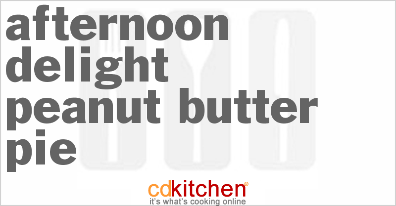 Afternoon Delight Peanut Butter Pie - CDKitchen.com