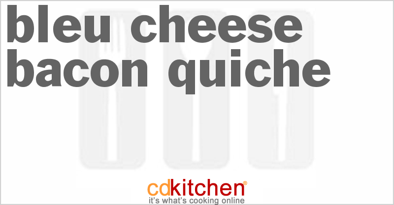 Bleu Cheese Bacon Quiche - CDKitchen.com