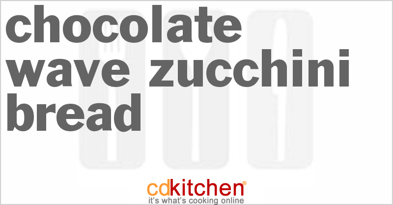 Chocolate Wave Zucchini Bread - CDKitchen.com