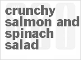 recipe for crunchy salmon and spinach salad