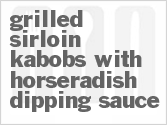 recipe for grilled sirloin kabobs with horseradish dipping sauce