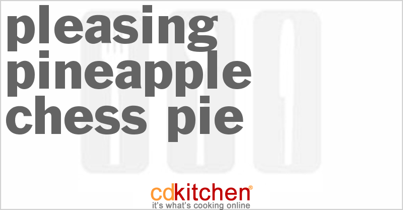 Pineapple Chess Pie - CDKitchen.com