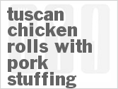 recipe for tuscan chicken rolls with pork stuffing