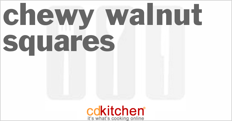 Chewy Walnut Squares - CDKitchen.com