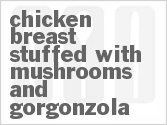 recipe for chicken breast stuffed with mushrooms and gorgonzola