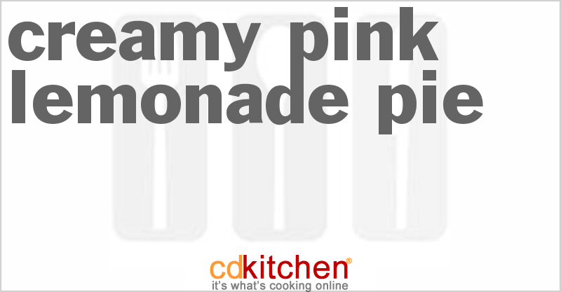 Creamy Pink Lemonade Pie - CDKitchen.com