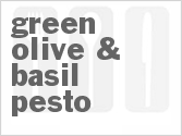 recipe for green olive & basil pesto