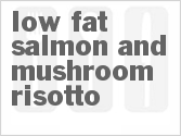 recipe for low-fat salmon and mushroom risotto