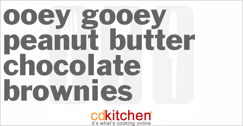 Ooey Gooey Peanut Butter Chocolate Brownies - CDKitchen.com
