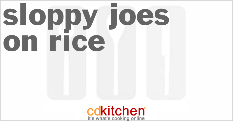 Sloppy Joes On Rice - CDKitchen.com