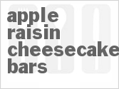 recipe for apple-raisin cheesecake bars