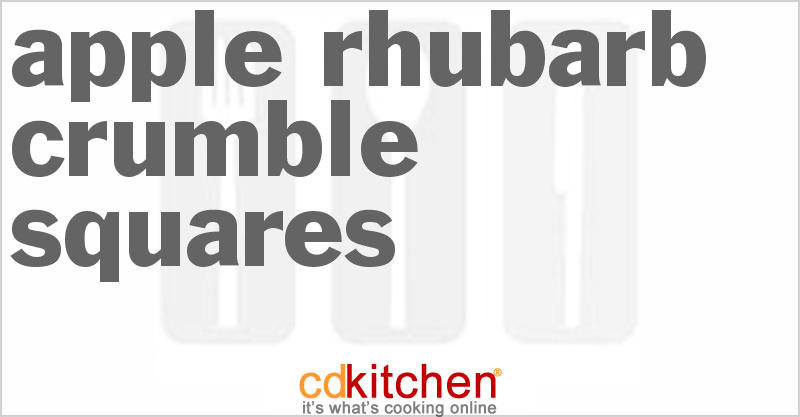 Apple-Rhubarb Crumble Squares - CDKitchen.com
