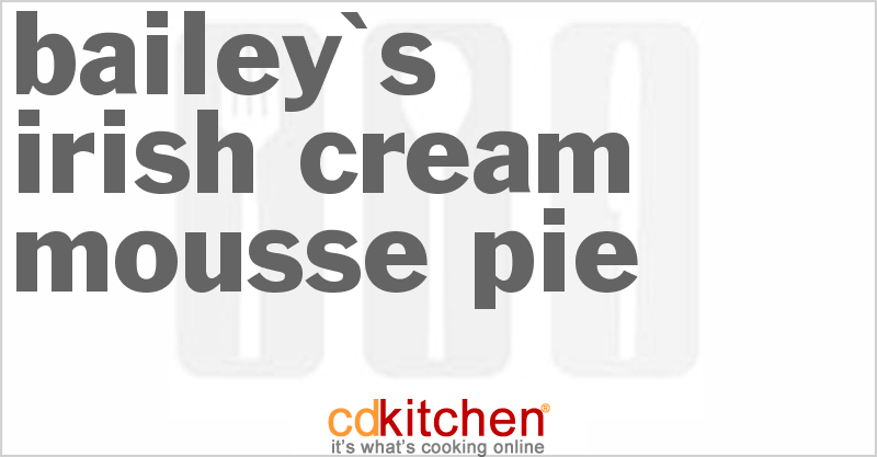 Bailey's Irish Cream Mousse Pie - CDKitchen.com
