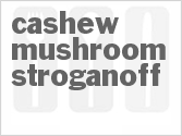recipe for cashew mushroom stroganoff