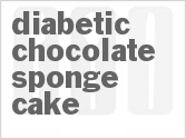 recipe for diabetic chocolate sponge cake