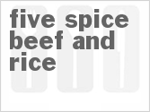 recipe for five spice beef and rice