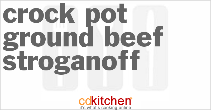 Ground Beef Stroganoff - CDKitchen.com
