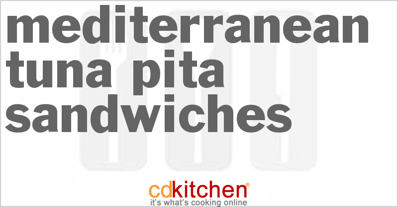 Mediterranean Tuna Pita Sandwiches - CDKitchen.com