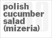 recipe for polish cucumber salad (mizeria)