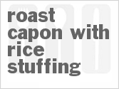 recipe for roast capon (chicken) with rice stuffing