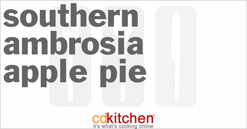 Southern Ambrosia Apple Pie - CDKitchen.com
