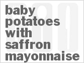 recipe for baby potatoes with saffron mayonnaise