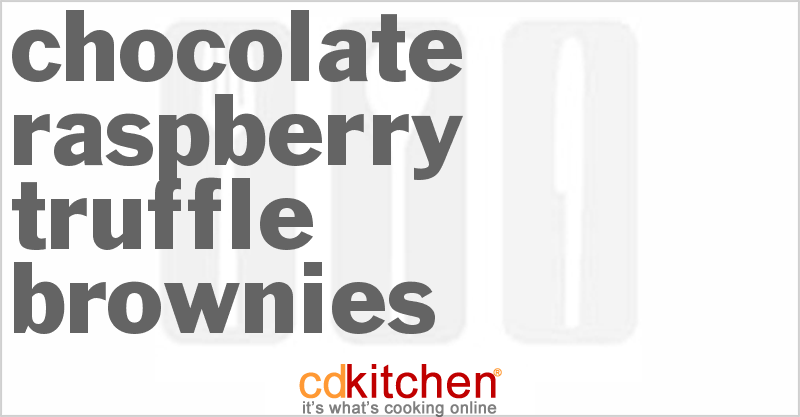 Chocolate Raspberry Truffle Brownies - CDKitchen.com