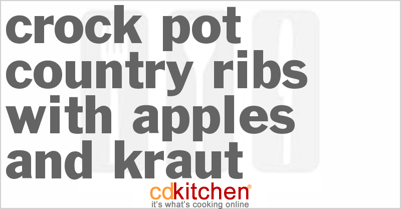 Country Ribs with Apples and Kraut - CDKitchen.com