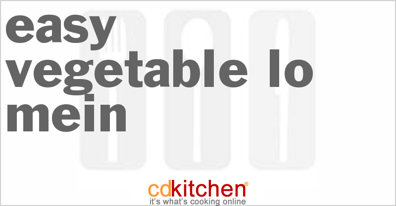 Easy Vegetable Lo Mein - CDKitchen.com