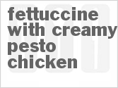 recipe for fettuccine with creamy pesto chicken