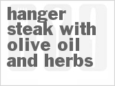 recipe for hanger steak with olive oil and herbs