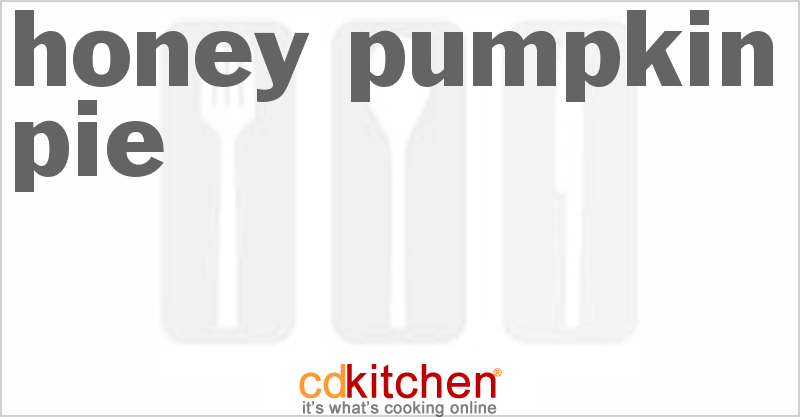 Honey Pumpkin Pie - CDKitchen.com