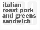 recipe for italian roast pork and greens sandwich