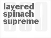 recipe for layered spinach supreme