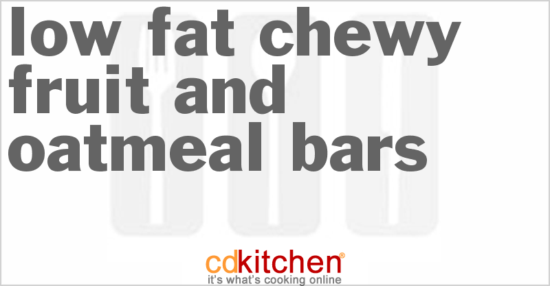Low Fat Chewy Fruit And Oatmeal Bars - CDKitchen.com