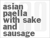 recipe for asian paella with sake and sausage