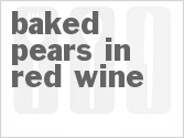 recipe for baked pears in red wine