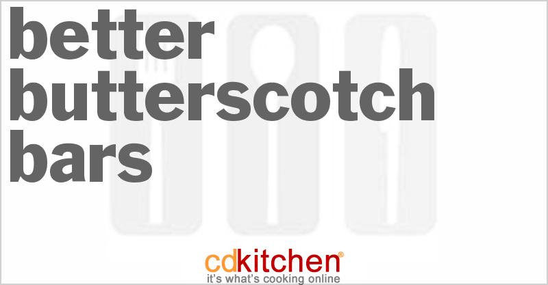 Better Butterscotch Bars - CDKitchen.com