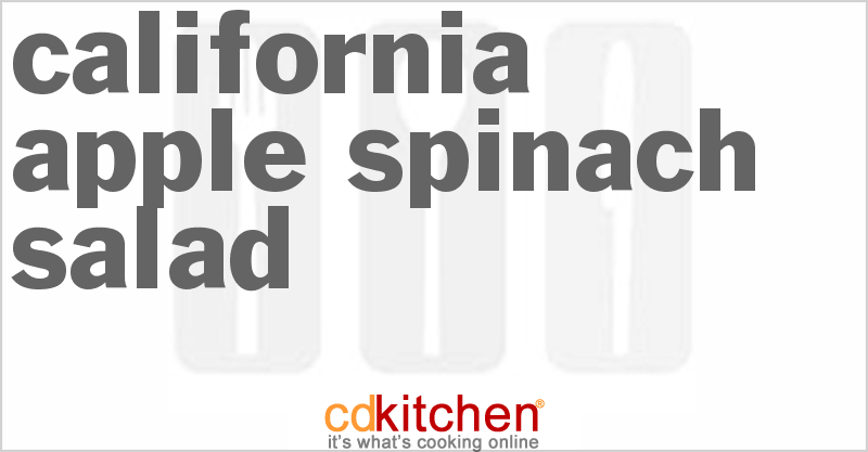 California Apple Spinach Salad - CDKitchen.com