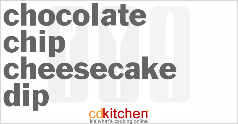 Chocolate Chip Cheesecake Dip - CDKitchen.com