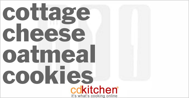 Cottage Cheese Oatmeal Cookies - CDKitchen.com